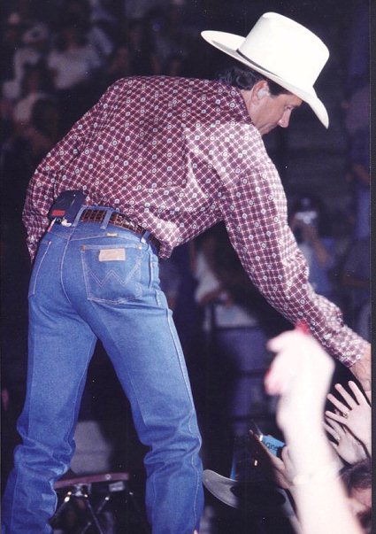 george strait blue jeans